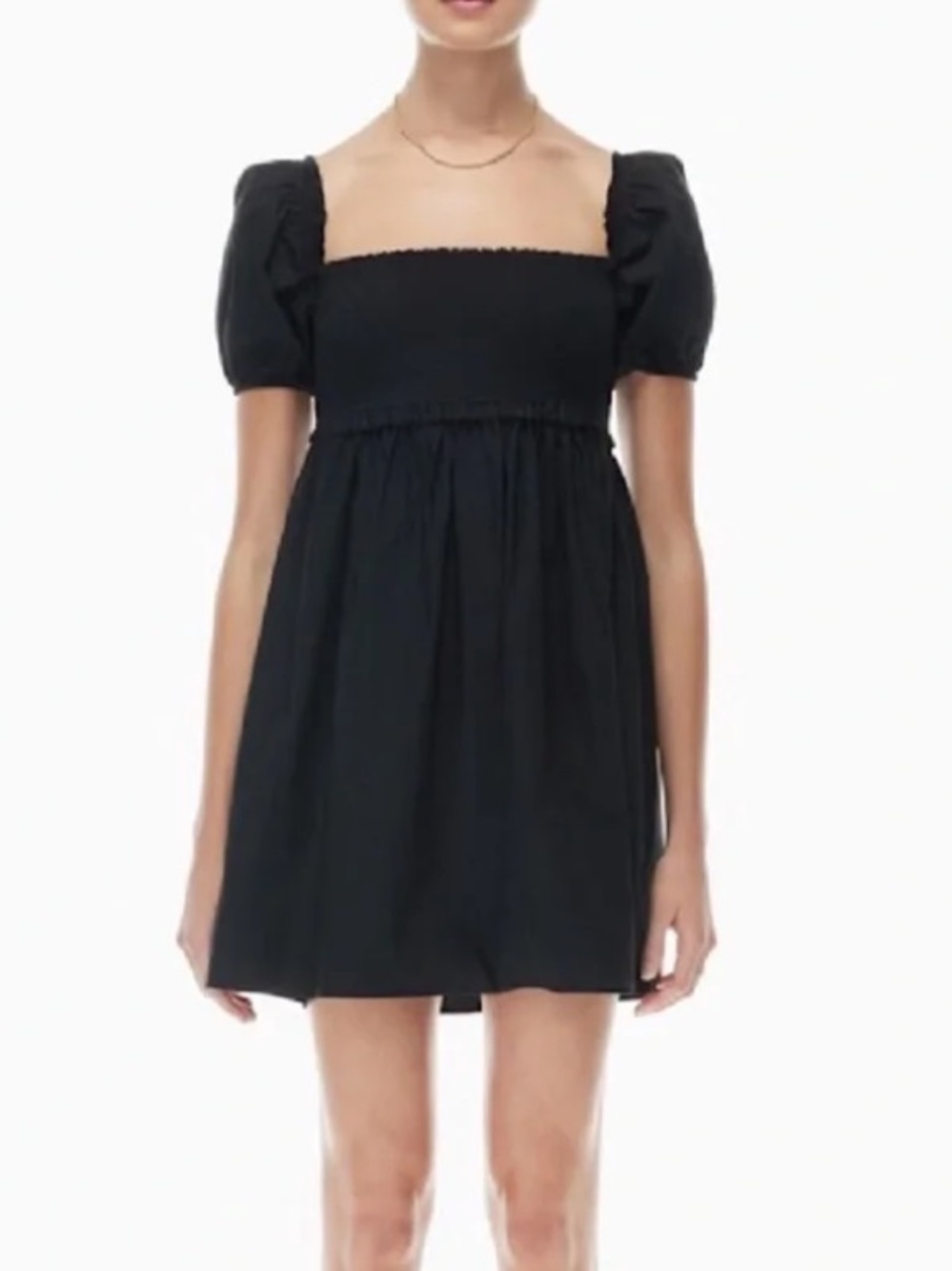 ARITZIA SUNDAY BEST Hadley babydoll mini dress with puff sleeves size small